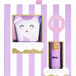 Marshmallow Lip Balm & Cotton Flower Hand And Nail Cream